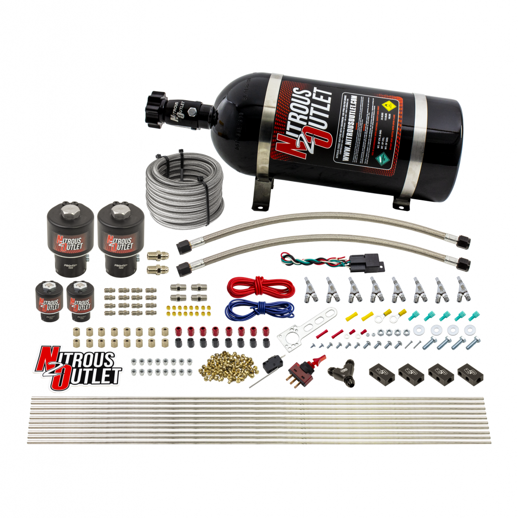 8 Cylinder Direct Port System Two .122 Nitrous Solenoids Two .177 Fuel Solenoids
