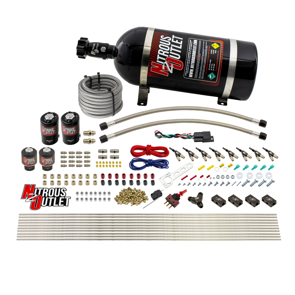 8 Cylinder Direct Port System Two .122 Nitrous Solenoids Two .177 Fuel Solenoids