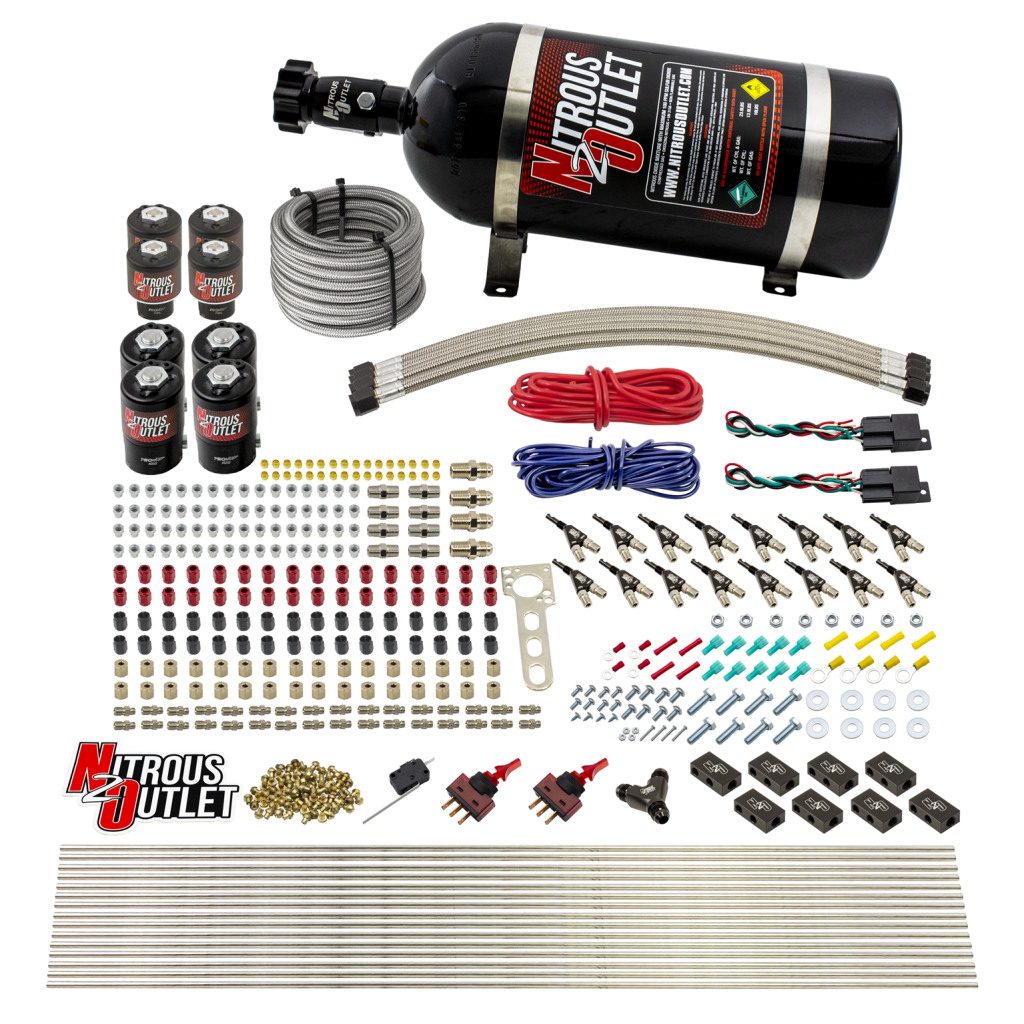 8 Cylinder Direct Port System Two .112 Nitrous Solenoids Two .177 Fuel Solenoids