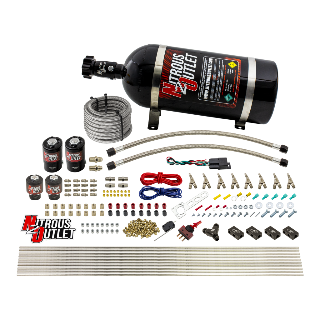 8 Cylinder Direct Port System Two .112 Nitrous Solenoids Two .177 Fuel Solenoids
