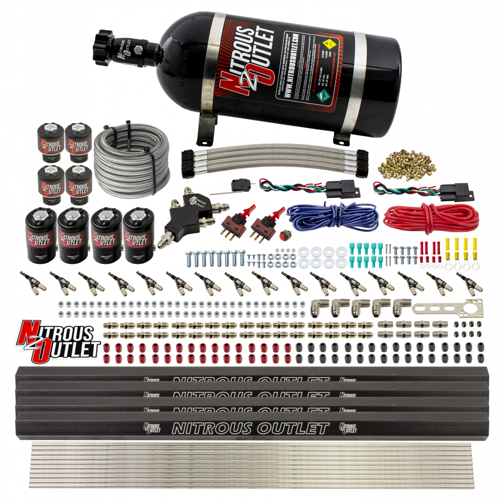 8 Cylinder Direct Port System Two .112 Nitrous Solenoids Two .177 Fuel Solenoids