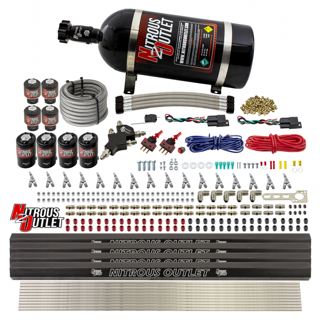 8 Cylinder Direct Port System Two .122 Nitrous Solenoids Two .177 Fu5 PSI 100-40