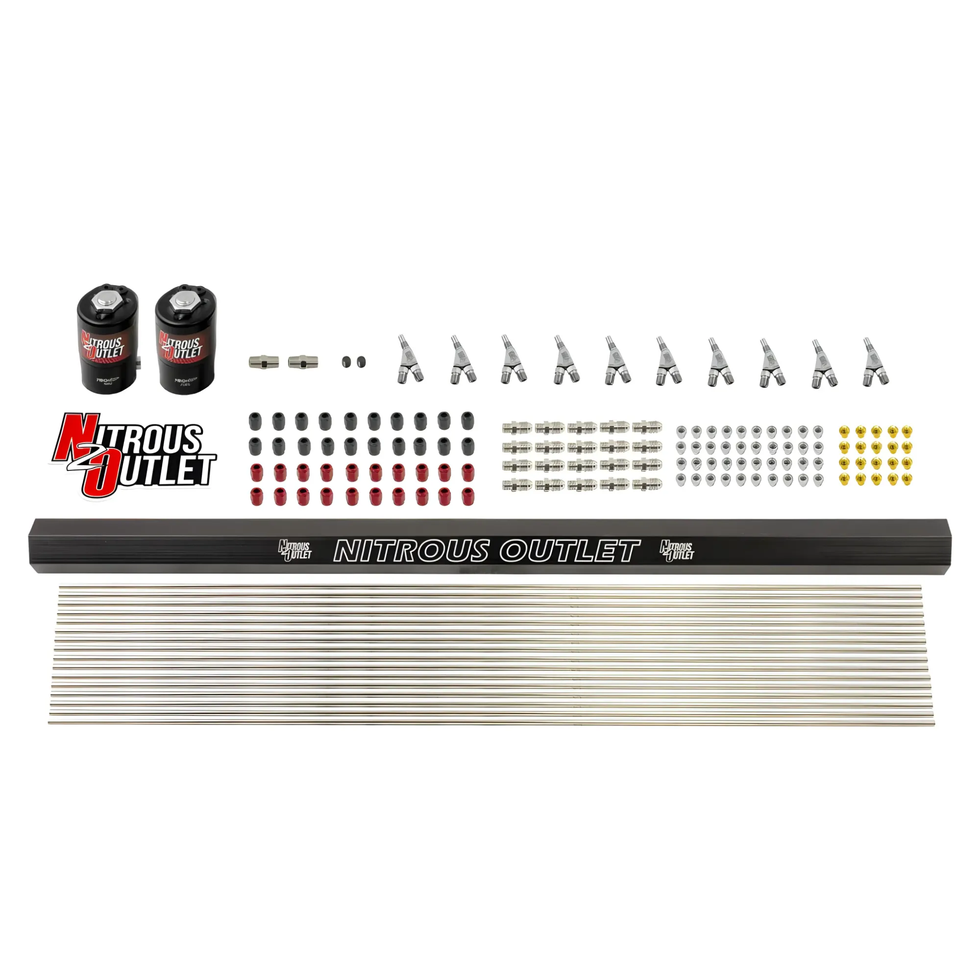 Nitrous Outlet 10 Cylinder Solenoids Forward Direct Port Conversion Kit - .122 N