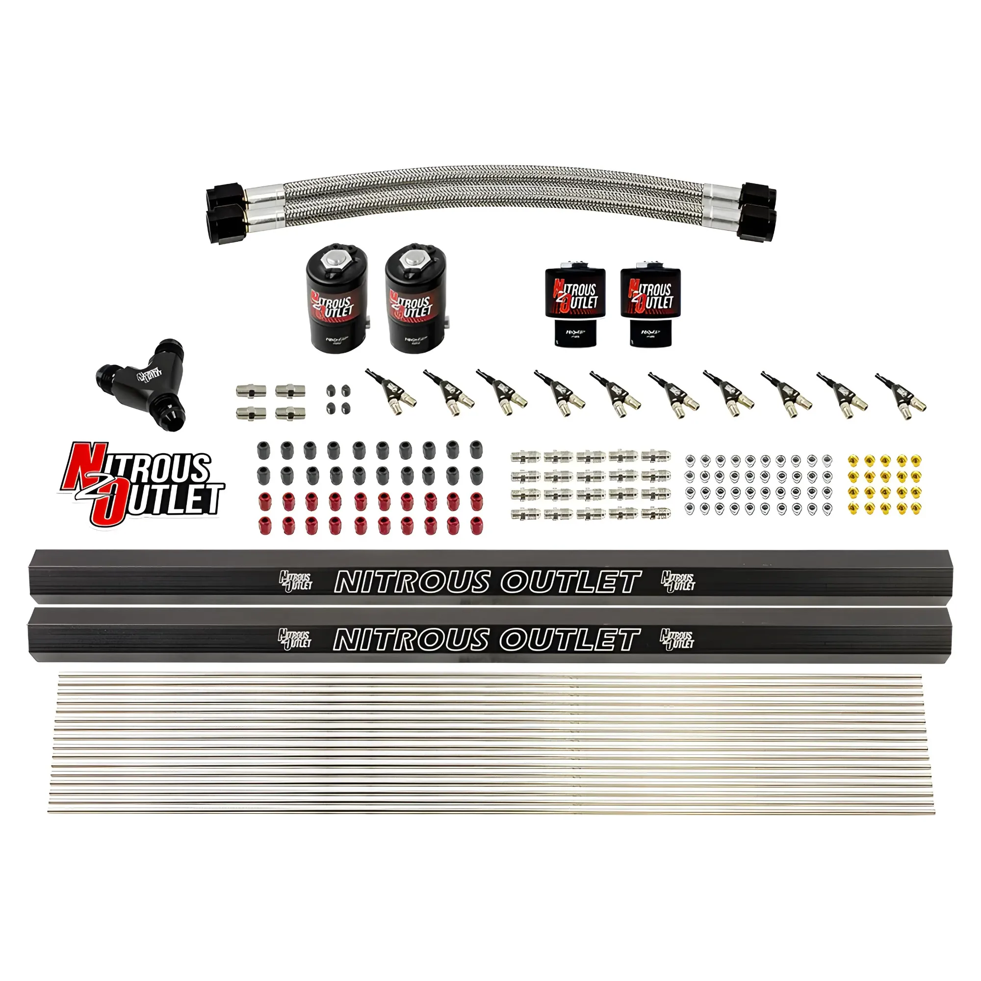 Nitrous Outlet 10 Cylinder Solenoids Forward Direct Port Conversion Kit - Two .1