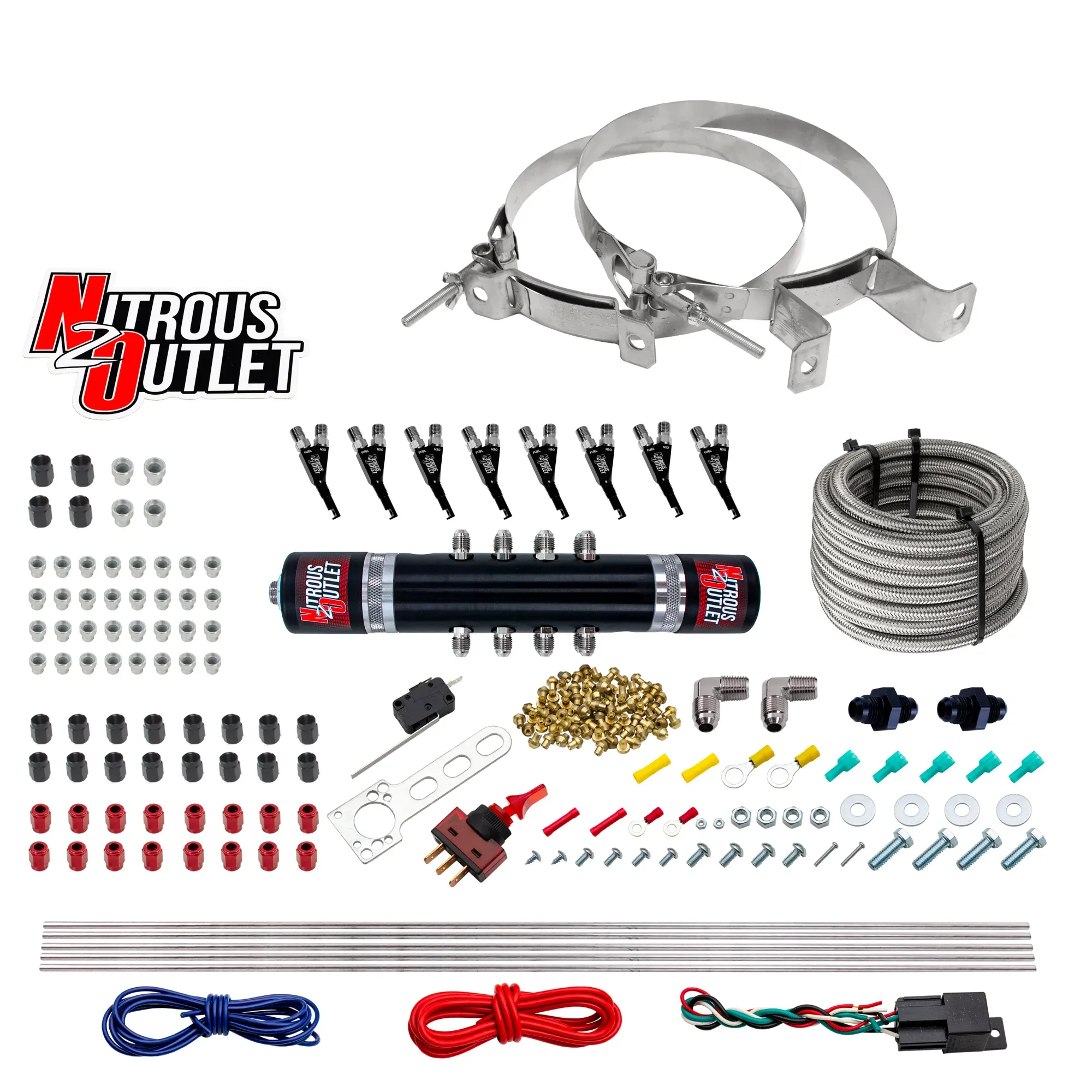 Nitrous Outlet 8 Cylinder 'Black Widow' Direct Port System - .122 Nitrous Soleno