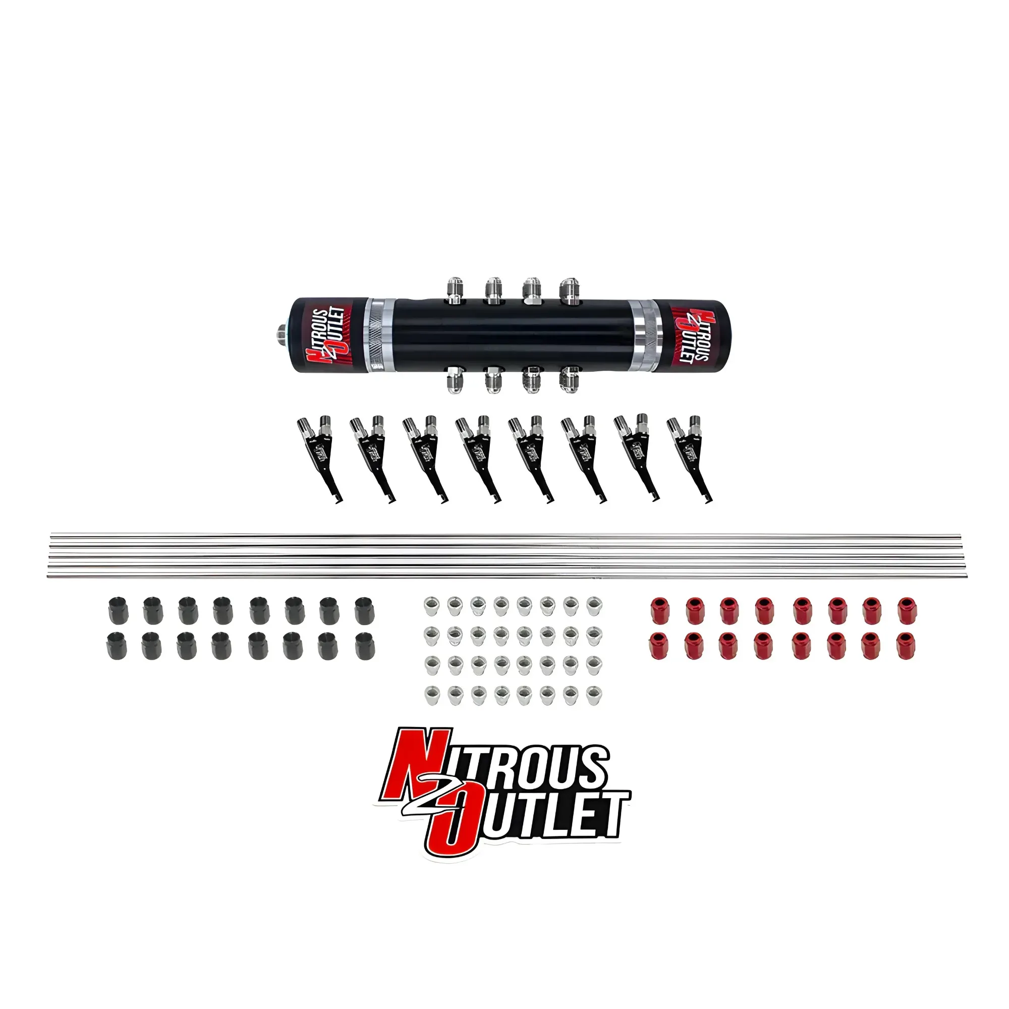 Nitrous Outlet Black Widow Solenoids Forward System - Jetting Is Not Included, 0