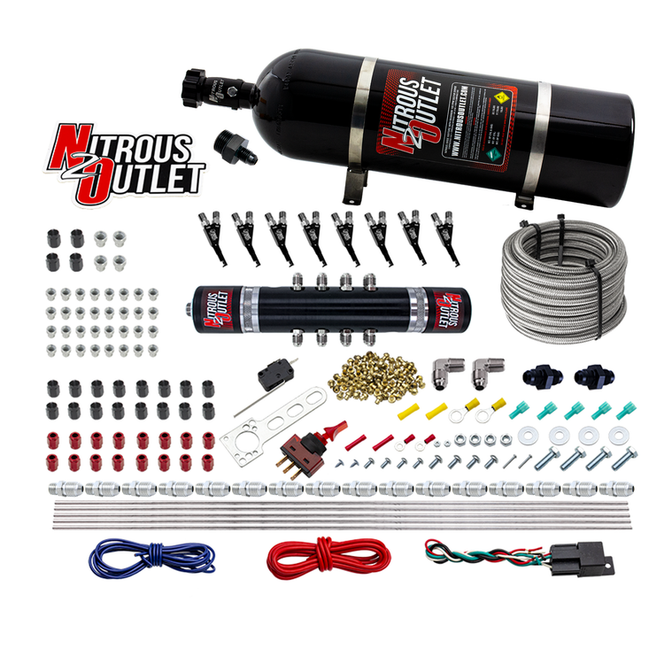 Nitrous Outlet 8 Cylinder 'Black Widow' Direct Port System - .122 Nitrous Soleno