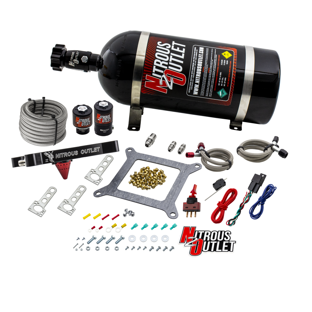 4150 Stinger 2 System Braided Hoses .122 Nitrous Solenoid .177 Fuel Solenoid Uni