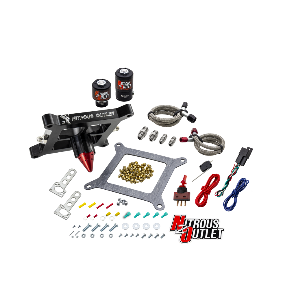 4150 Stinger 4 System Braided Hoses .122 Nitrous Solenoid .177 Fuel Solenoid Uni