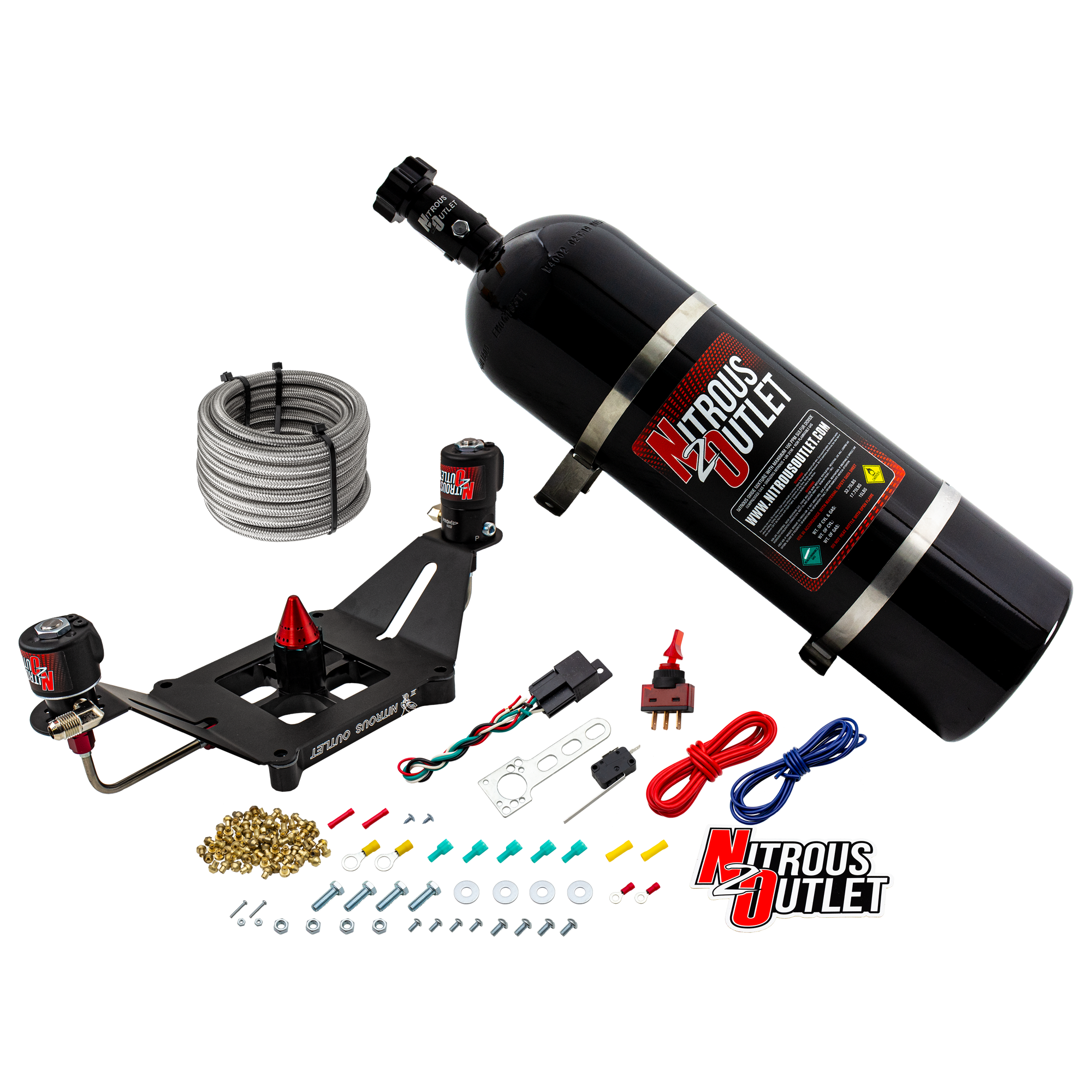 4150 Stinger 3 System Hard-line .122 Nitrous Solenoid .177 Fuel Solenoid Deep Br