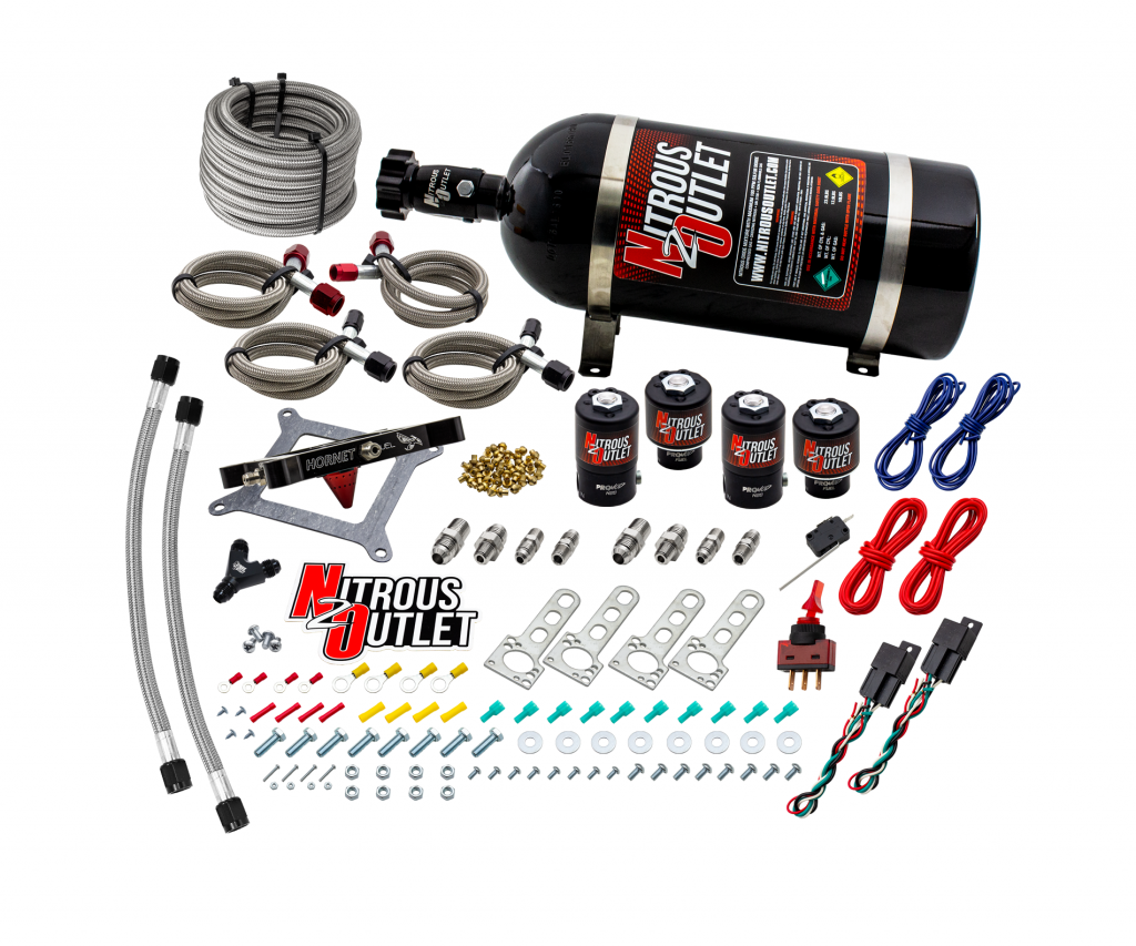 4150 Hornet 2 Dual Stage System Two .122 Nitrous Solenoids Two .177 Fuel Solenoi