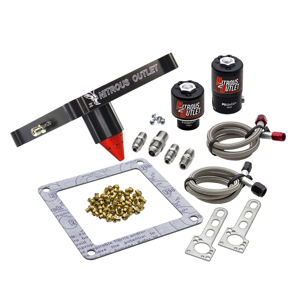 4500 Stinger 4 System Braided Hoses .122 Nitrous Solenoid .177 Fuel Solenoid Uni