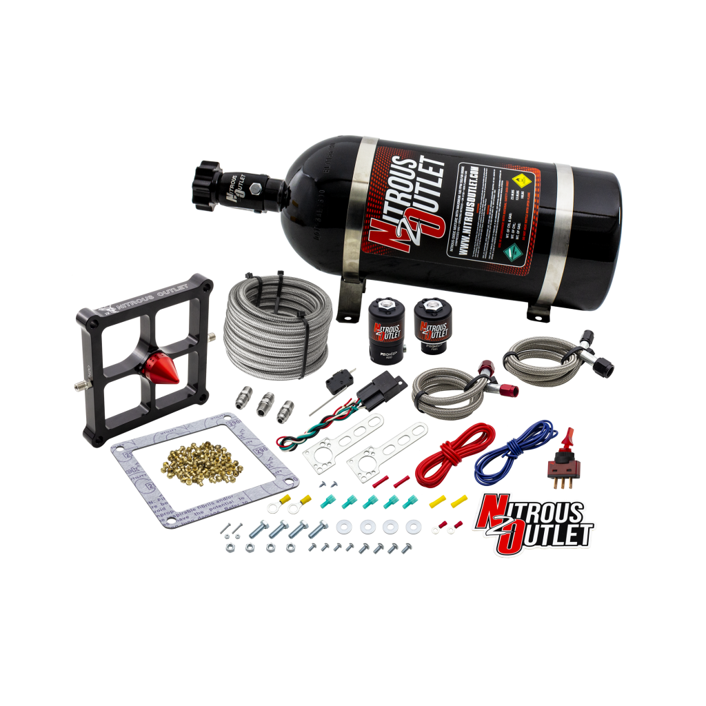 4500 Stinger 4 System Braided Hoses .122 Nitrous Solenoid .177 Fuel Solenoid Uni