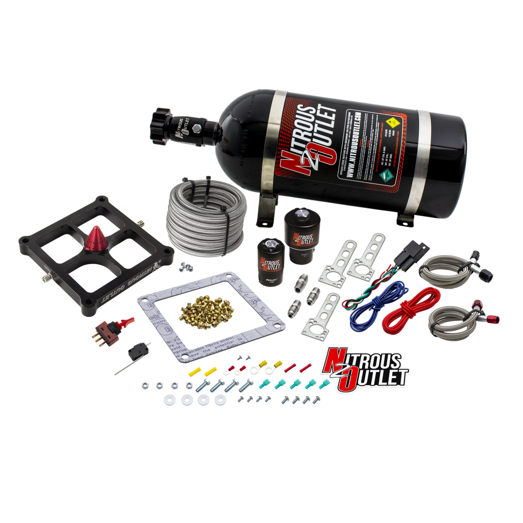 4500 Stinger 3 Race System Braided Hoses .178 Trashcan Nitrous Solenoid .310 Fue