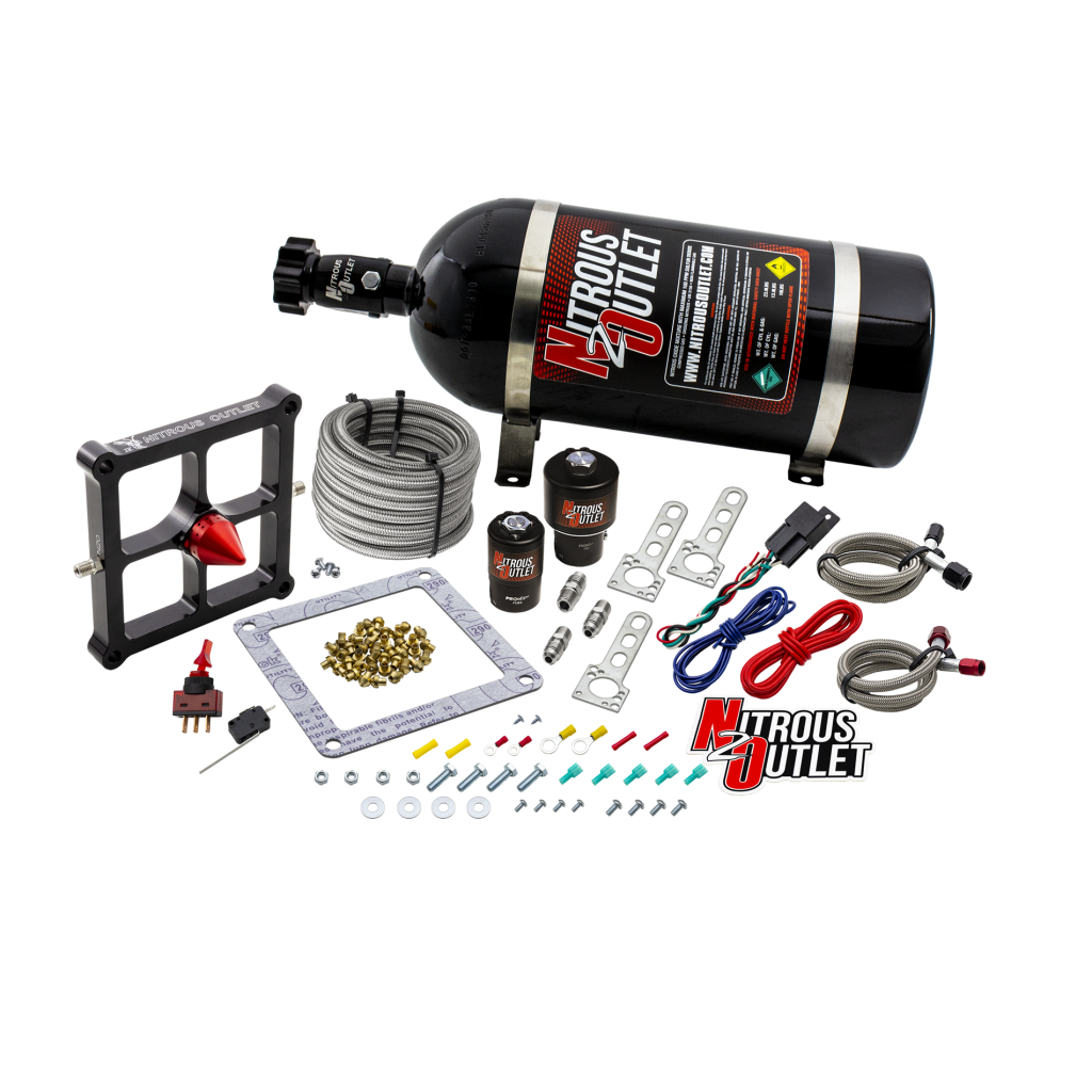 4500 Stinger 4 Race System Braided Hoses .178 Trashcan Nitrous Solenoid .310 Fue