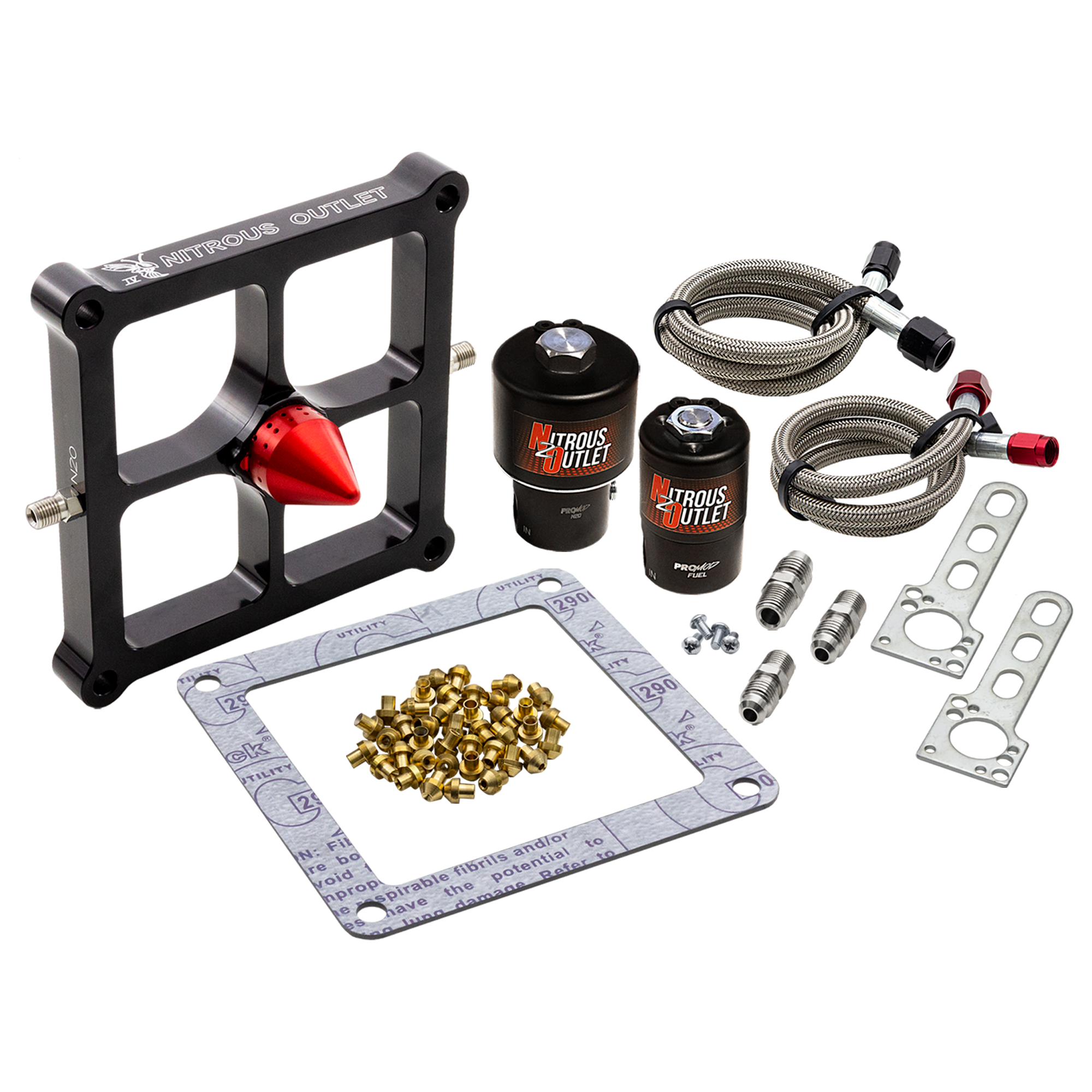 4500 Stinger 4 Race Solenoid Forward Conversion Kit Braided Hoses .178 Trashcan