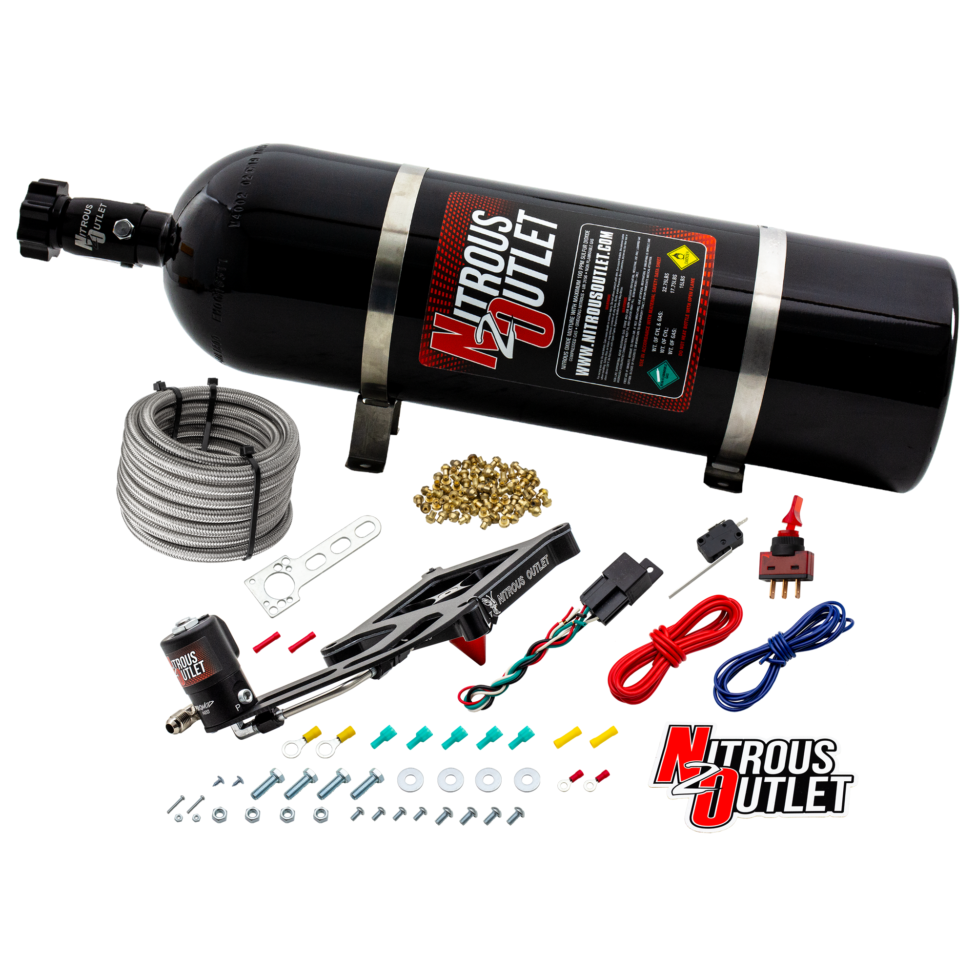 Nitrous Outlet 4150 Stinger 2 Dry System - Hard-line/.122 Nitrous Solenoid/Boome