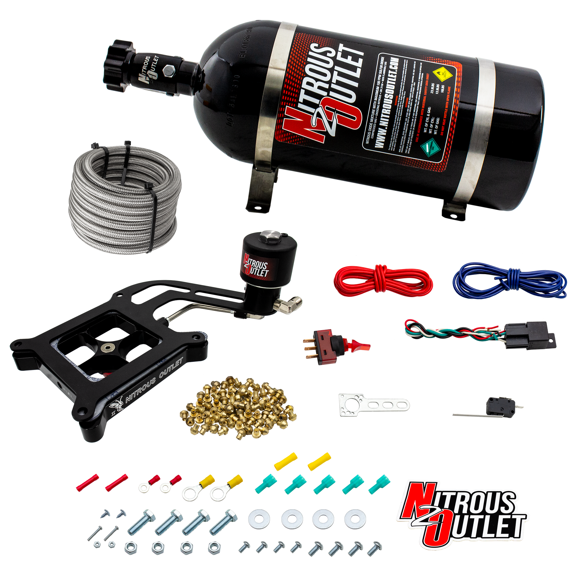 Nitrous Outlet 4150 Stinger 2 Dry Race System - Hard-line/.178 Trashcan Nitrous