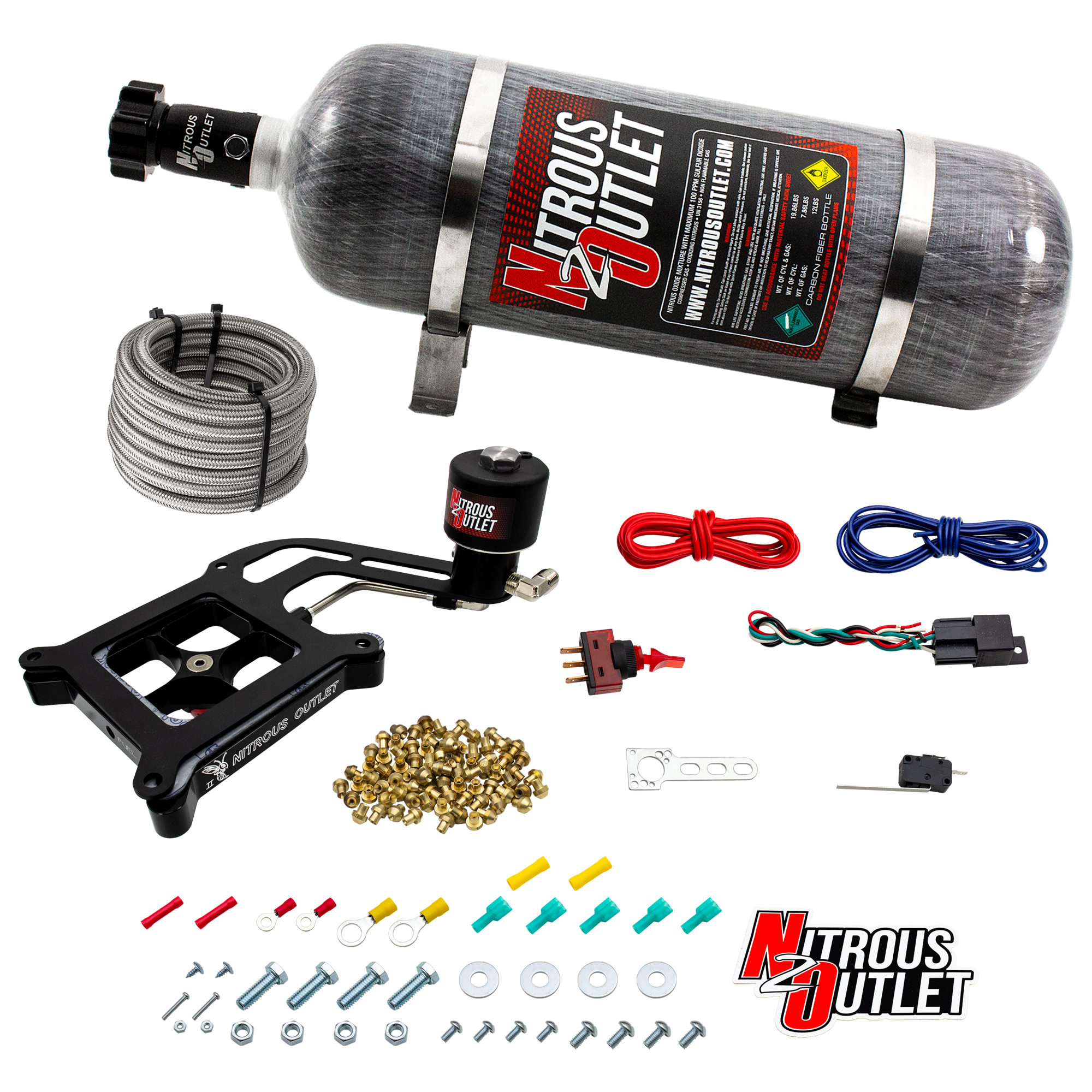 Nitrous Outlet 4150 Stinger 2 Dry Race System - Hard-line/.178 Trashcan Nitrous