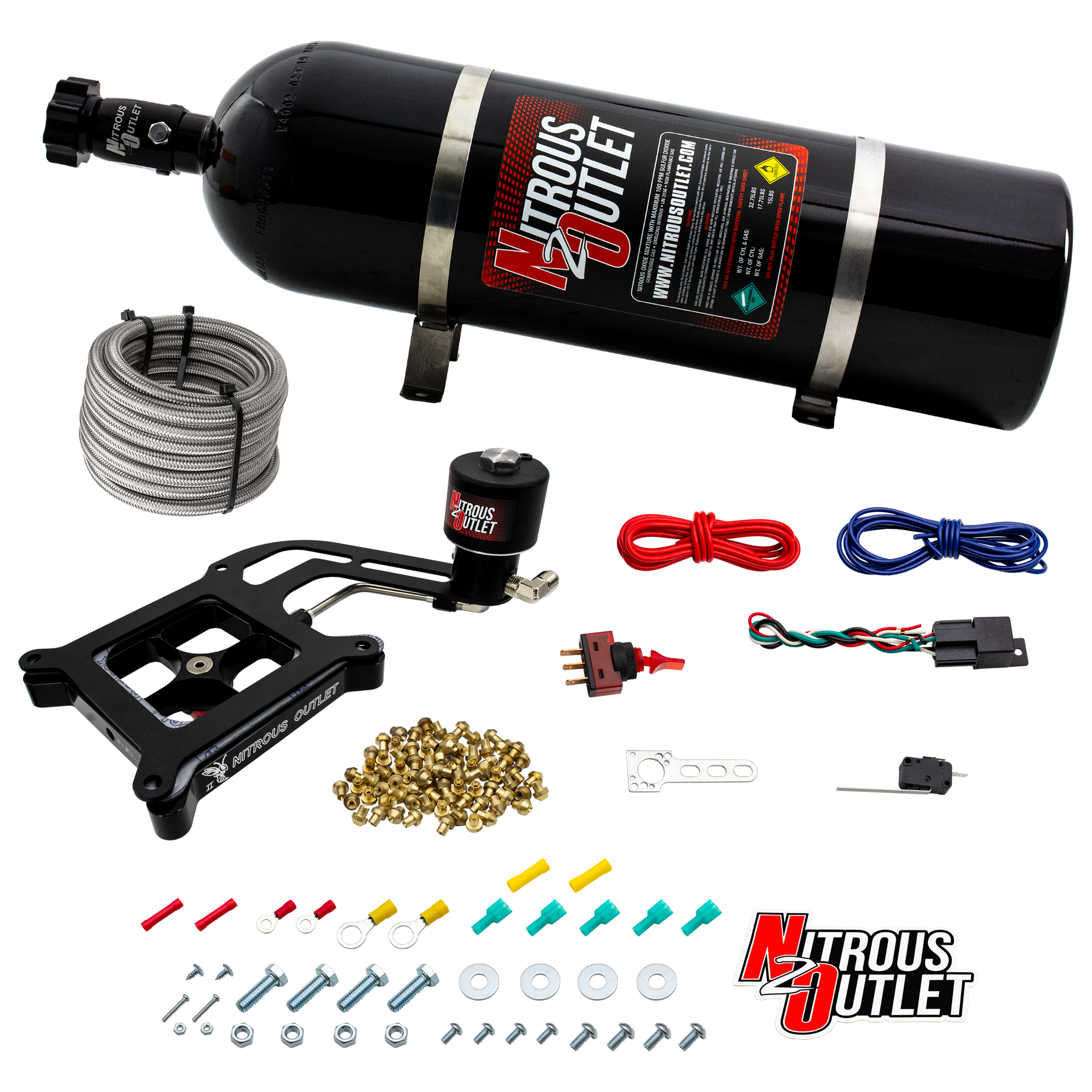 Nitrous Outlet 4150 Stinger 2 Dry Race System - Hard-line/.178 Trashcan Nitrous