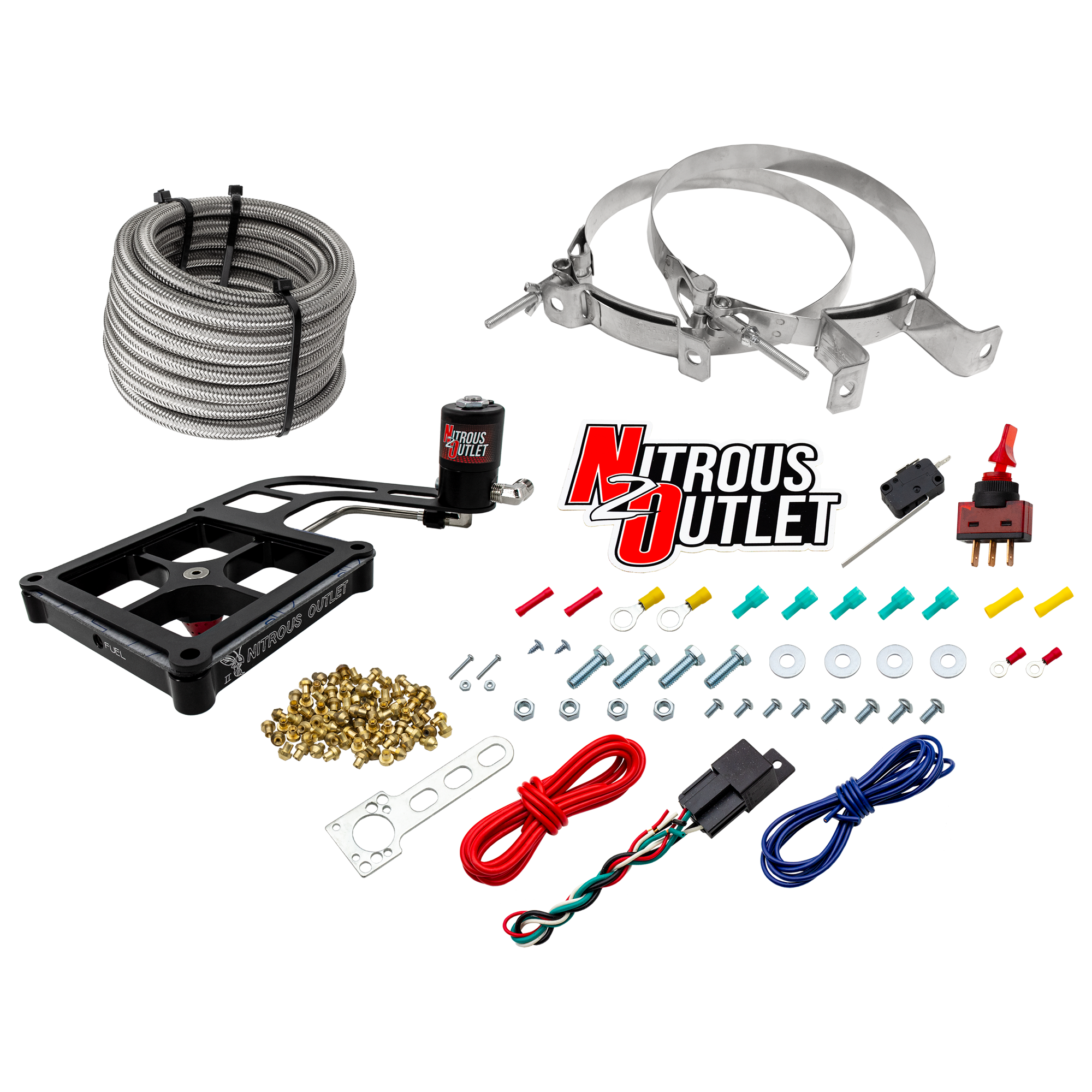 Nitrous Outlet 4500 Stinger 2 Dry System - Hard-line/.122 Nitrous Solenoid/Boome