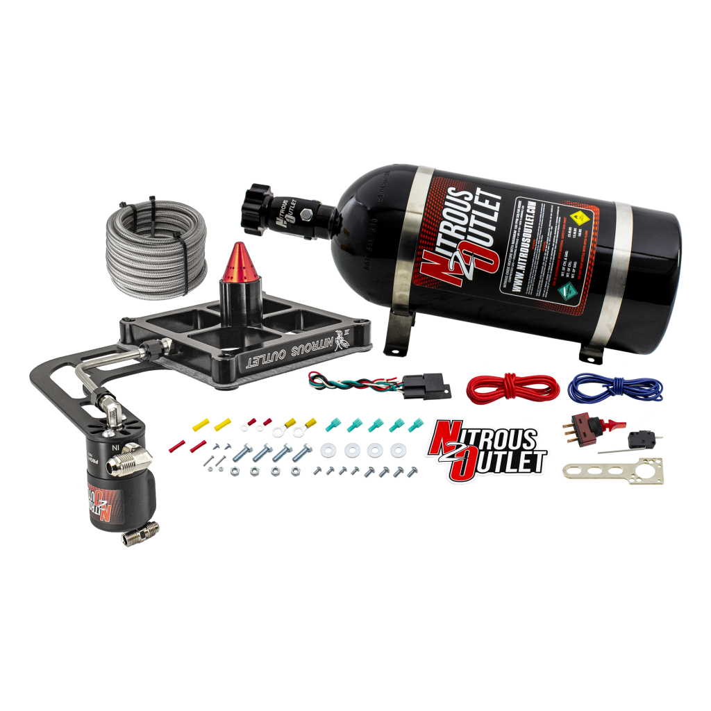 4500 Stinger 3 Dry System Hard-line .122 Nitrous Solenoid Boomerang Solenoid Bra