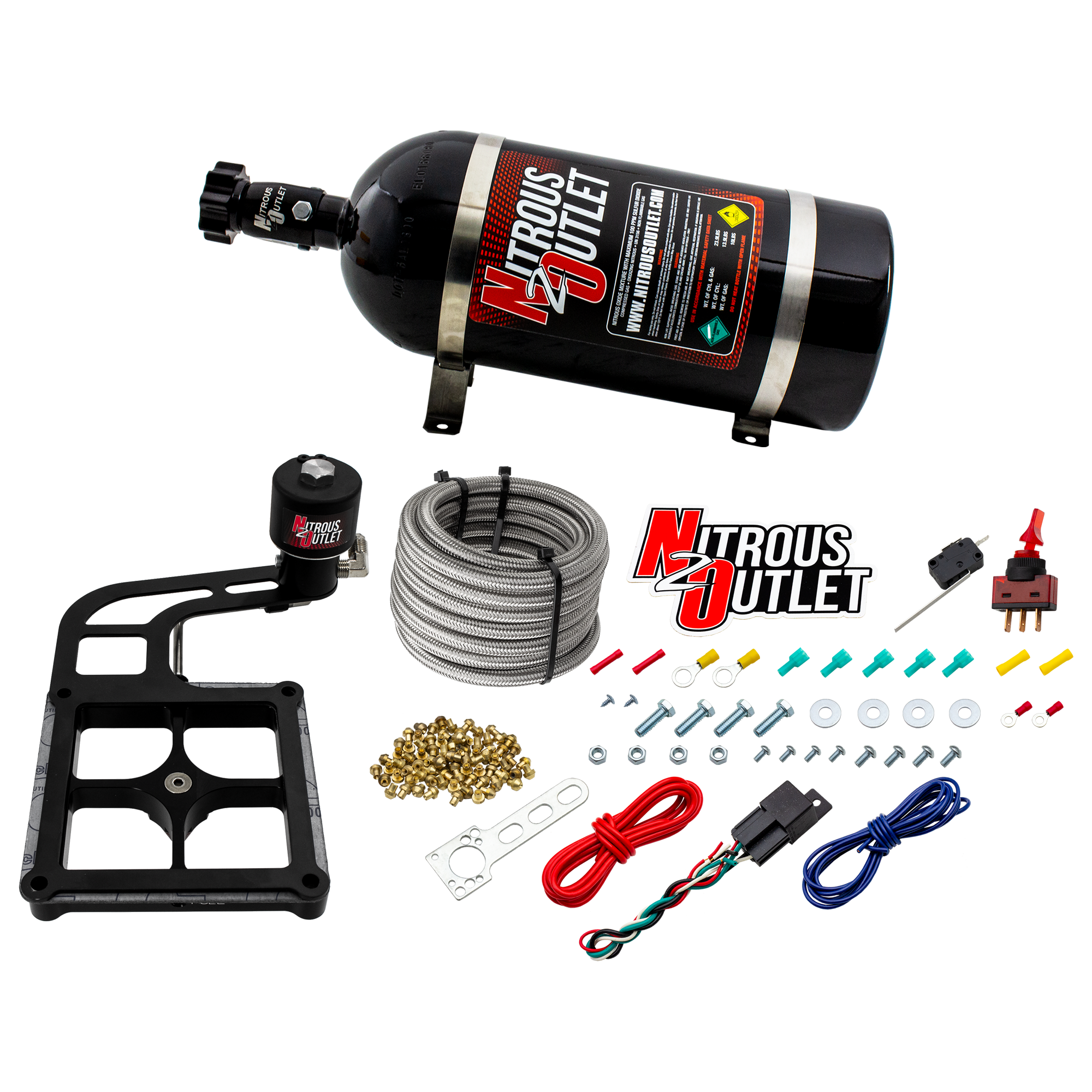 Nitrous Outlet 4500 Stinger 2 Dry Race System - Hard-line/.178 Trashcan Nitrous