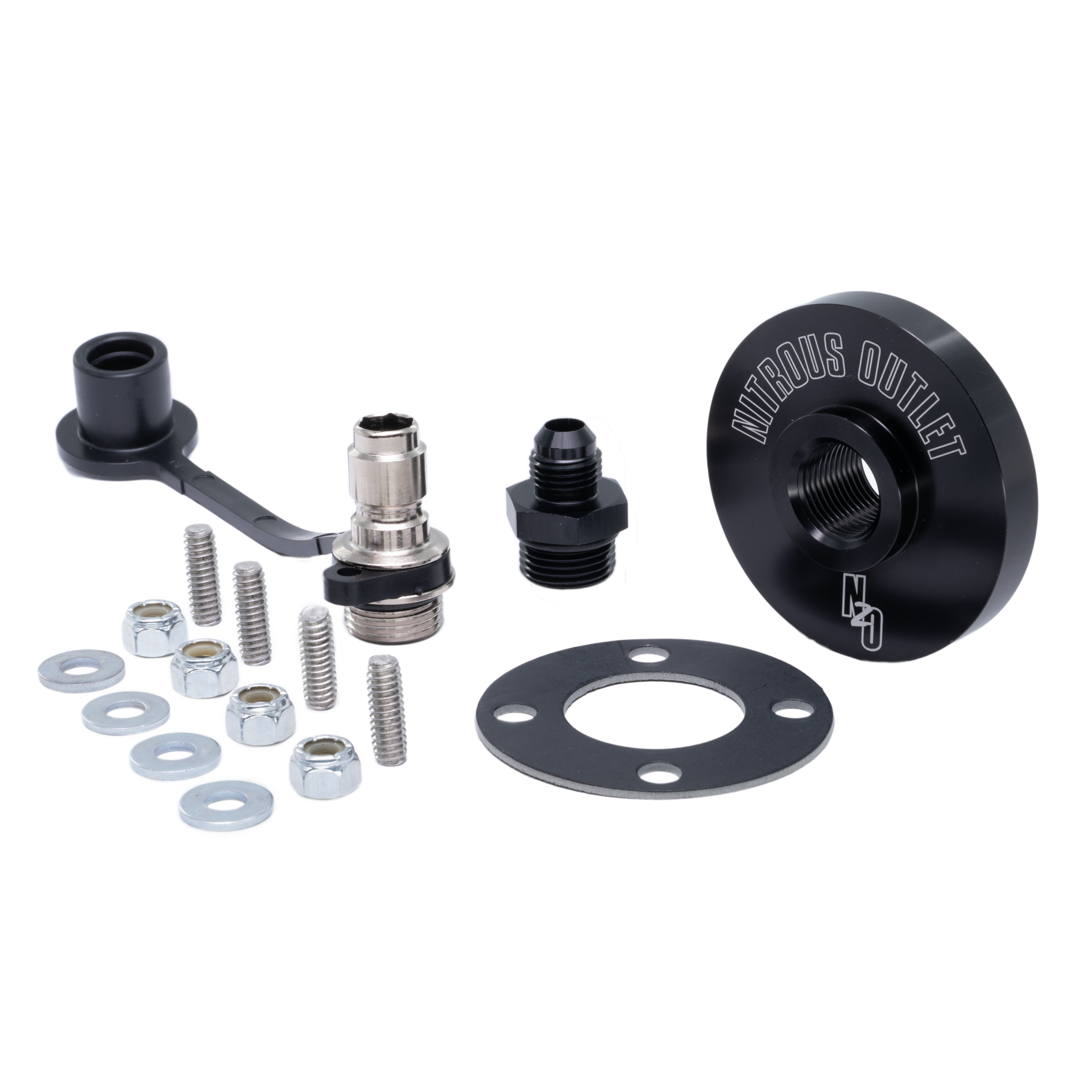 Nitrous Outlet Firewall Pass Through - 6AN Male To Quick Release Stem, 00-34044-