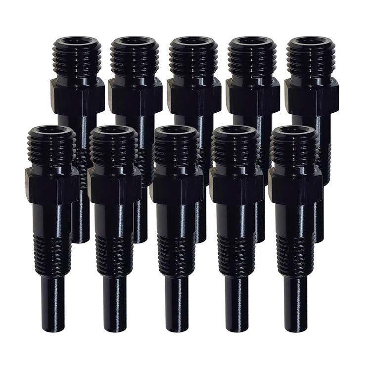 1/16 Inch NPT Dry Nitrous Nozzle 10 Pack Straight Discharge Aluminum Nitrous Out