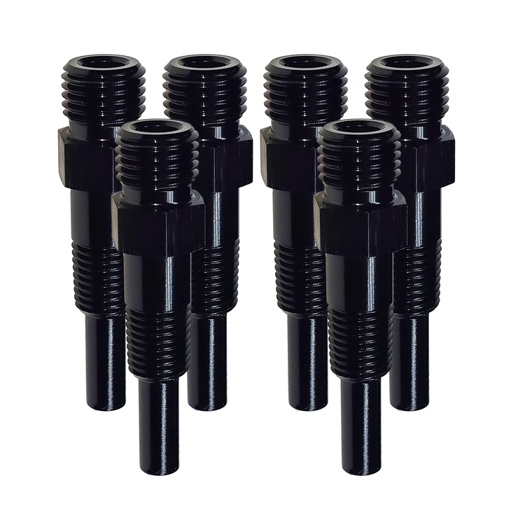 1/16 Inch NPT Dry Nitrous Nozzle 6 Pack Straight Discharge Aluminum Nitrous Outl