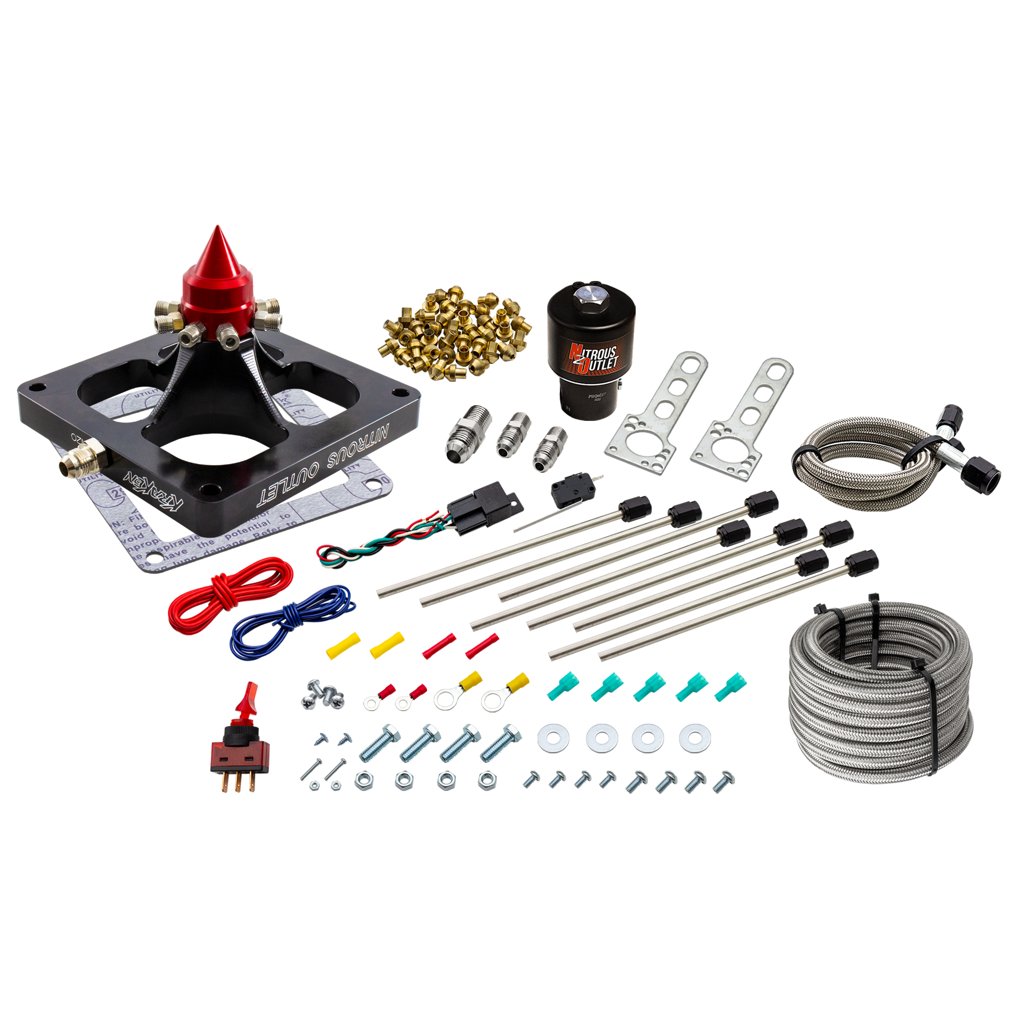 4500 Dry Kraken Competition Plate Solenoid Forward Conversion Kit Braided Hose/.