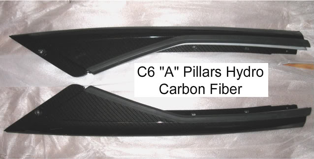 C6 Corvette Hydro-Carbon or Painted, Outer A Pillars, GM OEM Direct Replacement