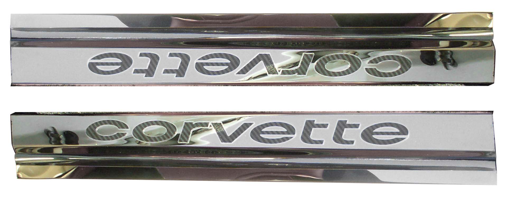 1978-1982 C3 Corvette, Doorsills Polished Carbon Fiber 2pc, Solid Yellow, This is a GM Licensed