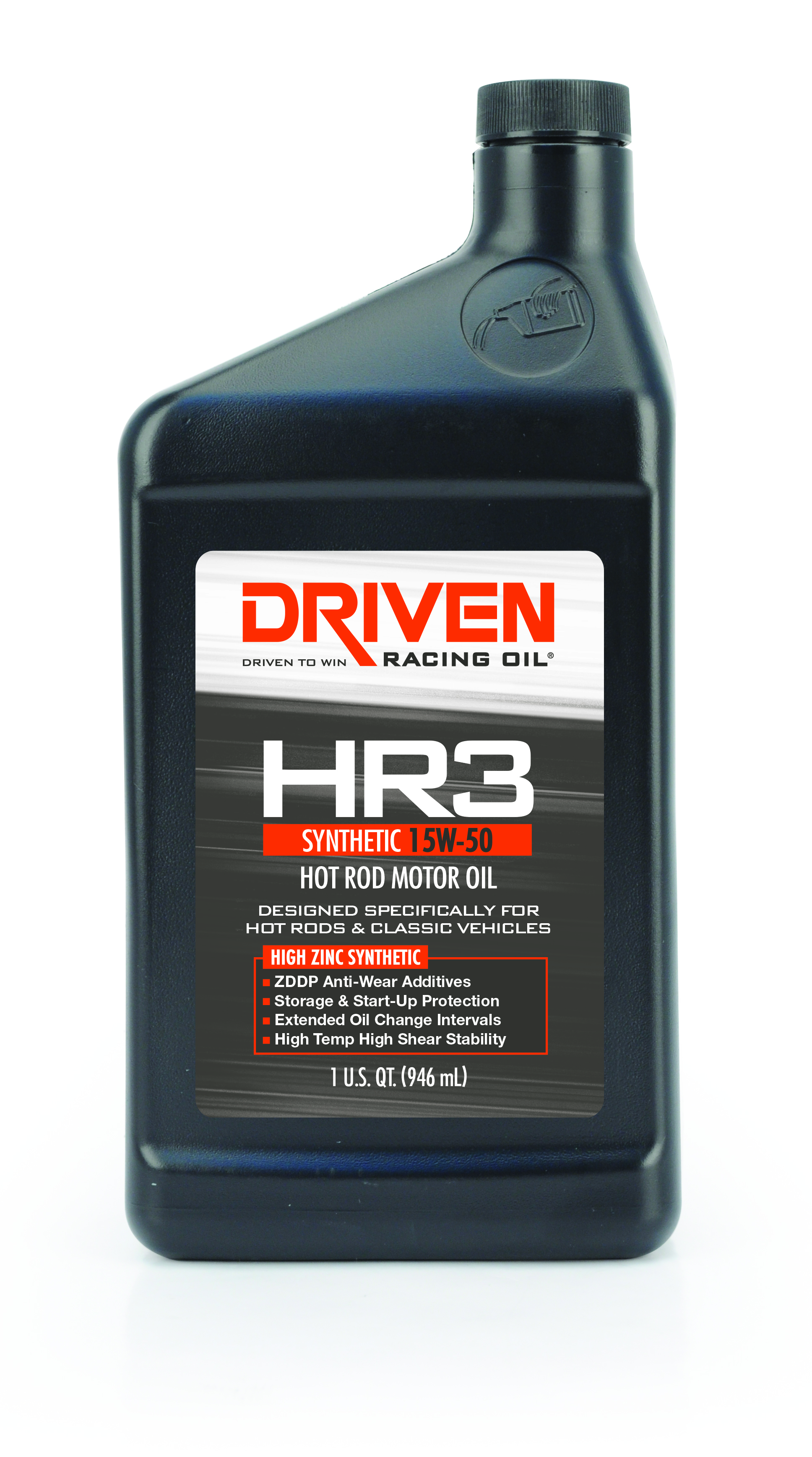 Driven Oil HR3 10W-30 Synthetic Hot Rod Oil - 1 Quart Bottle JGP01606