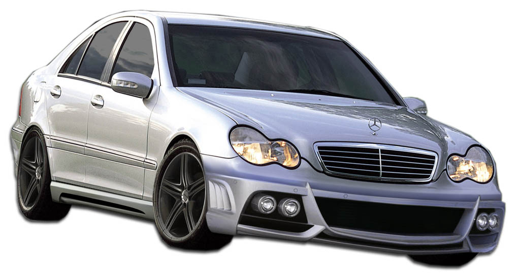 2001-2007 Mercedes C Class W203 Duraflex W-1 Body Kit - 4 Piece - Includes W-1 F