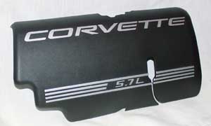C5 Corvette Fuel Rail Emblem 5.7L & Stripes Chrome