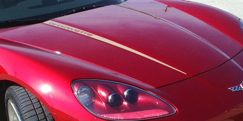 C6 Z06 Hood Stripes with LS7 505 HP Corvette Pair