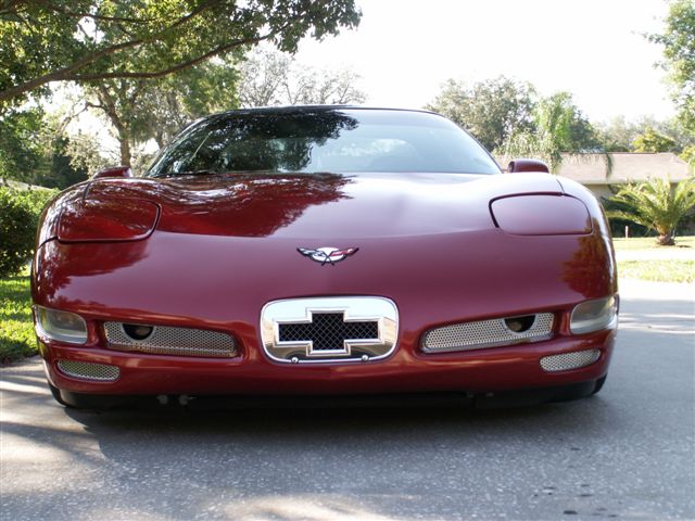 1997-2004 C5 Corvette (non-Z06), Grille Perforated Fog Light 2pc, 100% Stainless Steel.