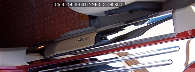 2005-2013 C6 Corvette, Doorsills Polished Inner, Stainless Steel