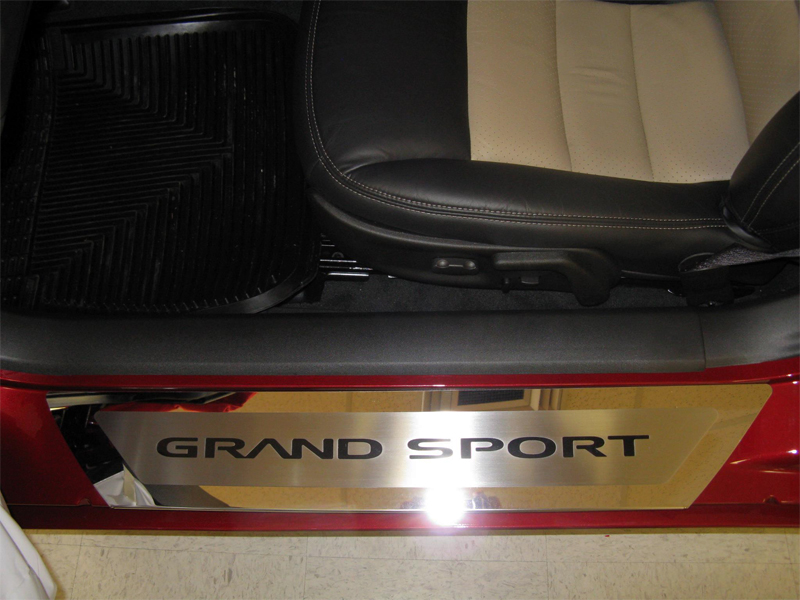 2005-2013 C6 Corvette, Doorsills Executive/Carbon Fiber Grand Sport Style GML, Stainless Steel