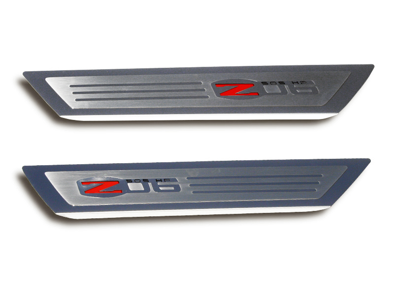 2006-2013 C6 Z06 Corvette, Doorsills Executive/Inlayed Z06 Style GML, Stainless Steel