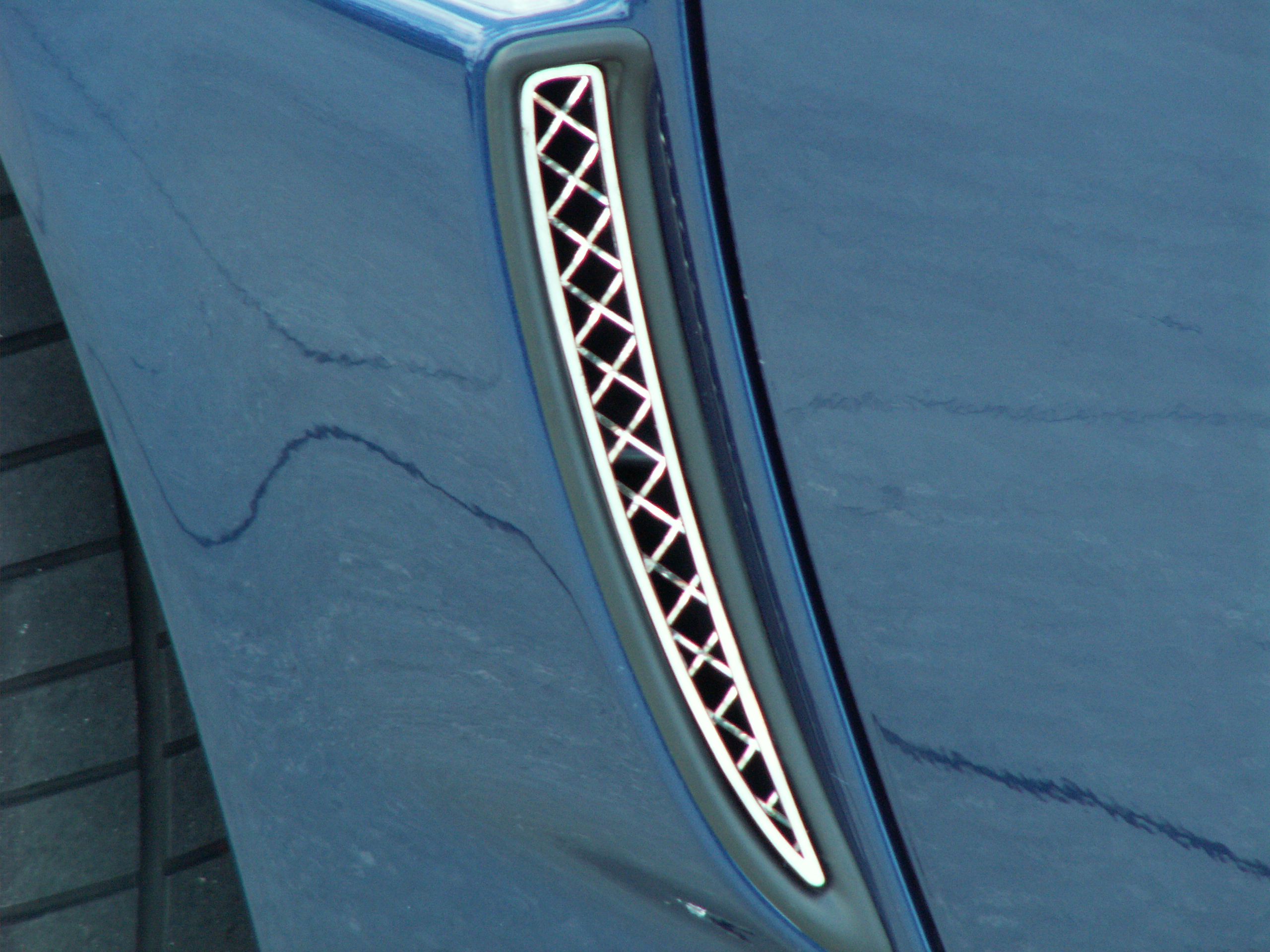 2006-2013 C6 Z06/GS Corvette, Vent Grilles Laser Mesh Rear Side 2pc Z06, Stainless Steel