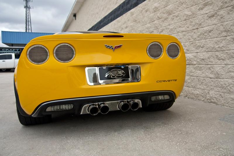 2005-2013 C6 Corvette, Exhaust Filler Panel Stock Exhaust "Billet Style", Stainless Steel