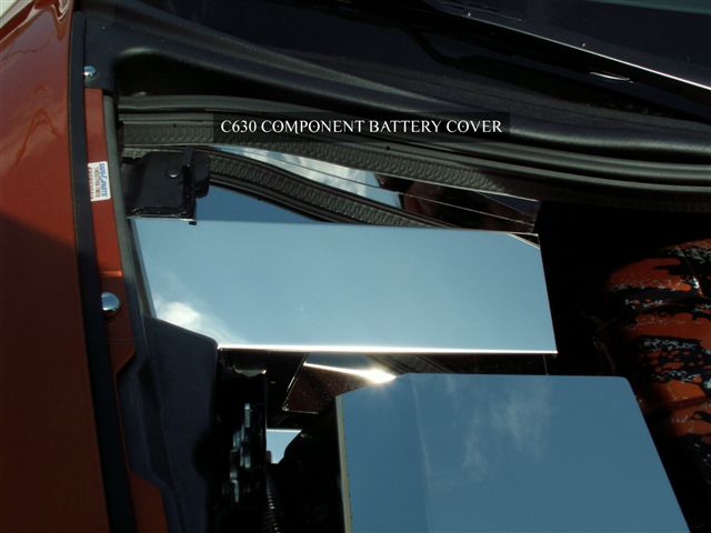 2008-2013 C6 Corvette, Battery Cover Polished C6 08-13, Stainless Steel