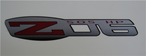 CAU Z06 2005 505HP Universal Decal (5" x 1")
