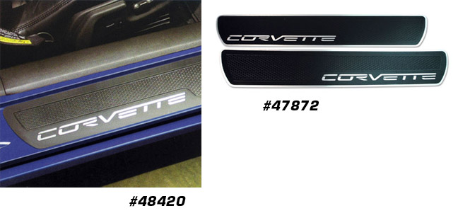 C6 Corvette Door Sill Plate Kit - Left Hand & Right Hand