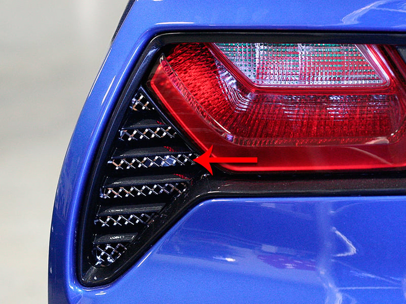 2014-2019 Chevrolet Z06/C7 Corvette/GS, Taillight Grilles, American Car Craft Taillight Grilles Laser Mesh 2pc