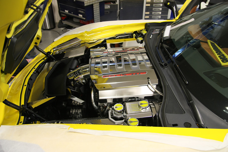 2014-2019 Chevrolet C7 Corvette DRY SUMP, Lower Fuel Rail Covers, American Car Craft Lower Fuel Rail Covers Satin DRY SUMP VERSI