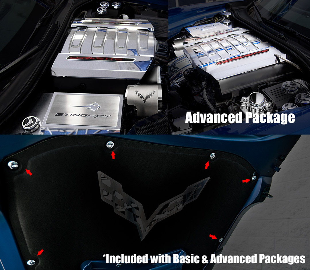 2016-2019 C7 Corvette Engine Kit Package  American Car Craft C7 Corvette Engine Kit Package Advanced BLACK
