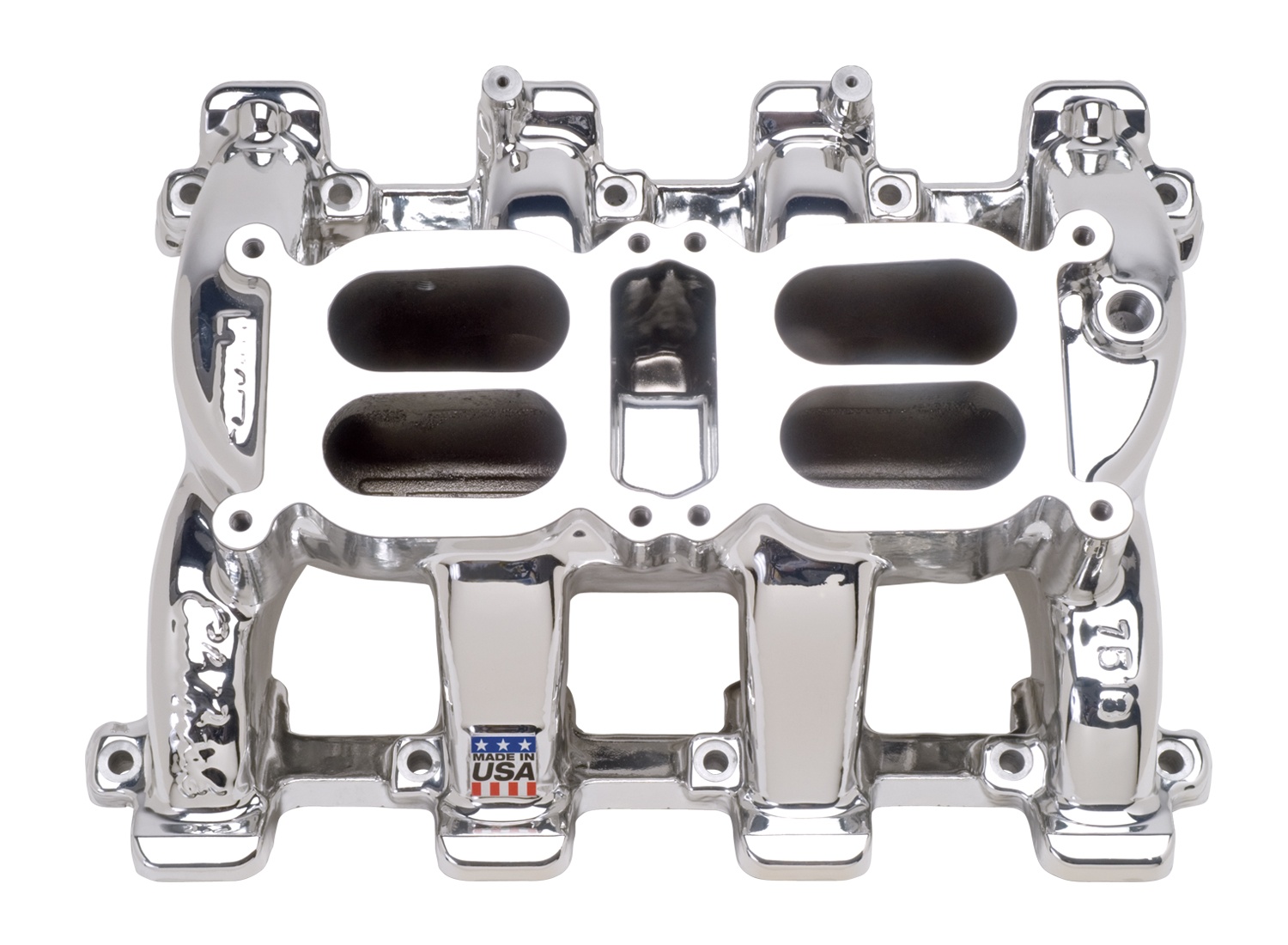 Edelbrock RPM Air-Gap Dual-Quad LS1 manifold with EnduraShine finish for GM Gen III, Part# 75184